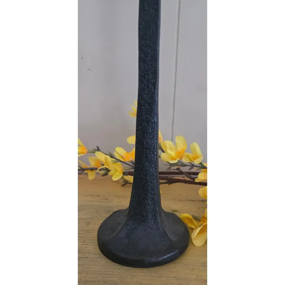 Cast Iron Taper Candle Holders Set of Two Great Pre-loved Condition